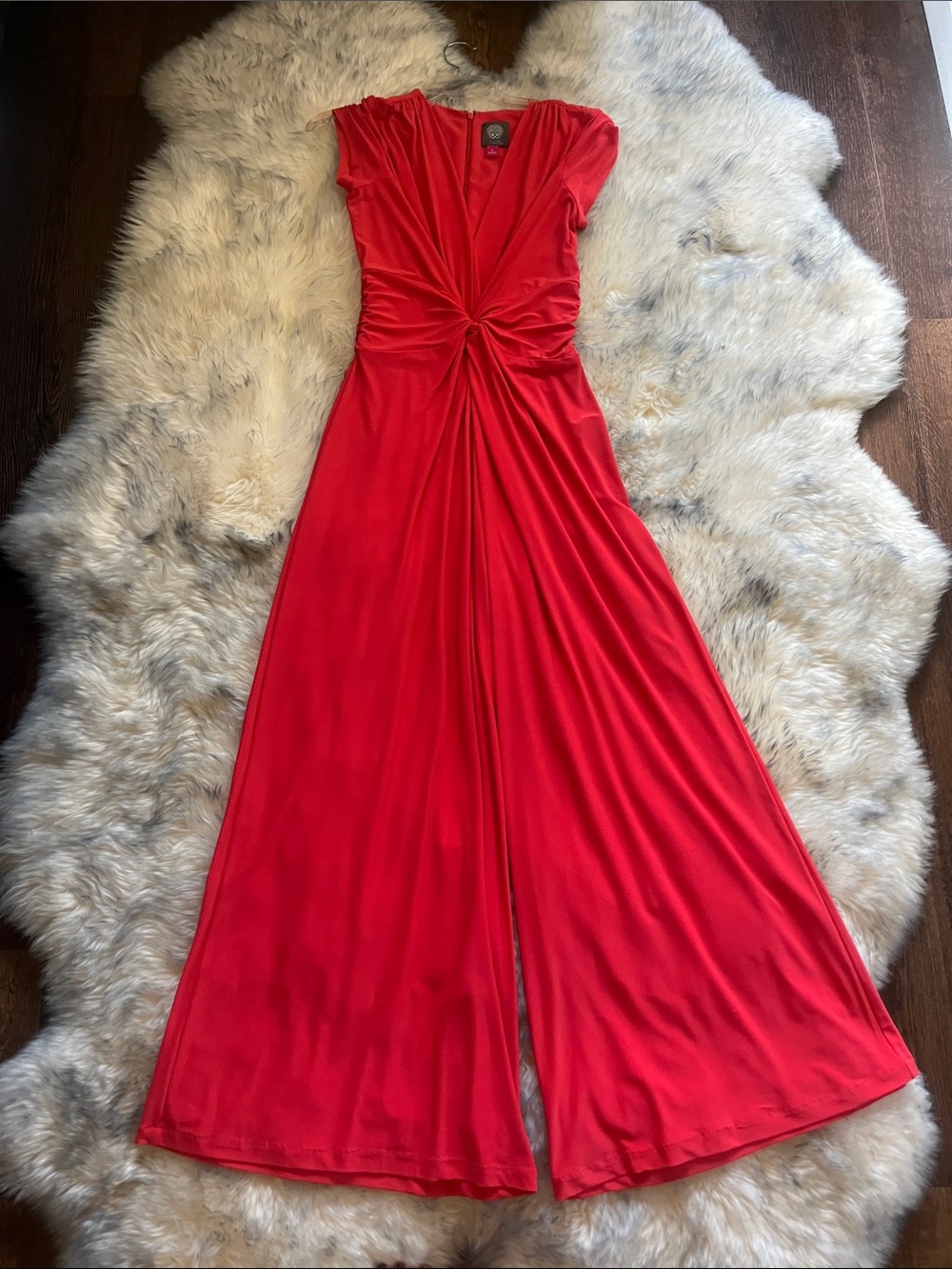 SEXY Vince Camuto Bright Red Wrap-Front Jumpsuit